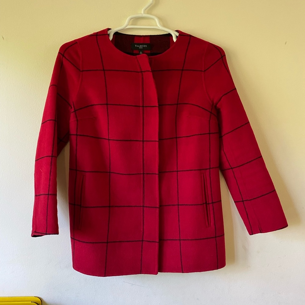 Talbots Windowpane Double face Jacket